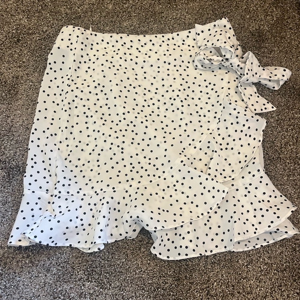 Princess polly polka dot tie mini skirt